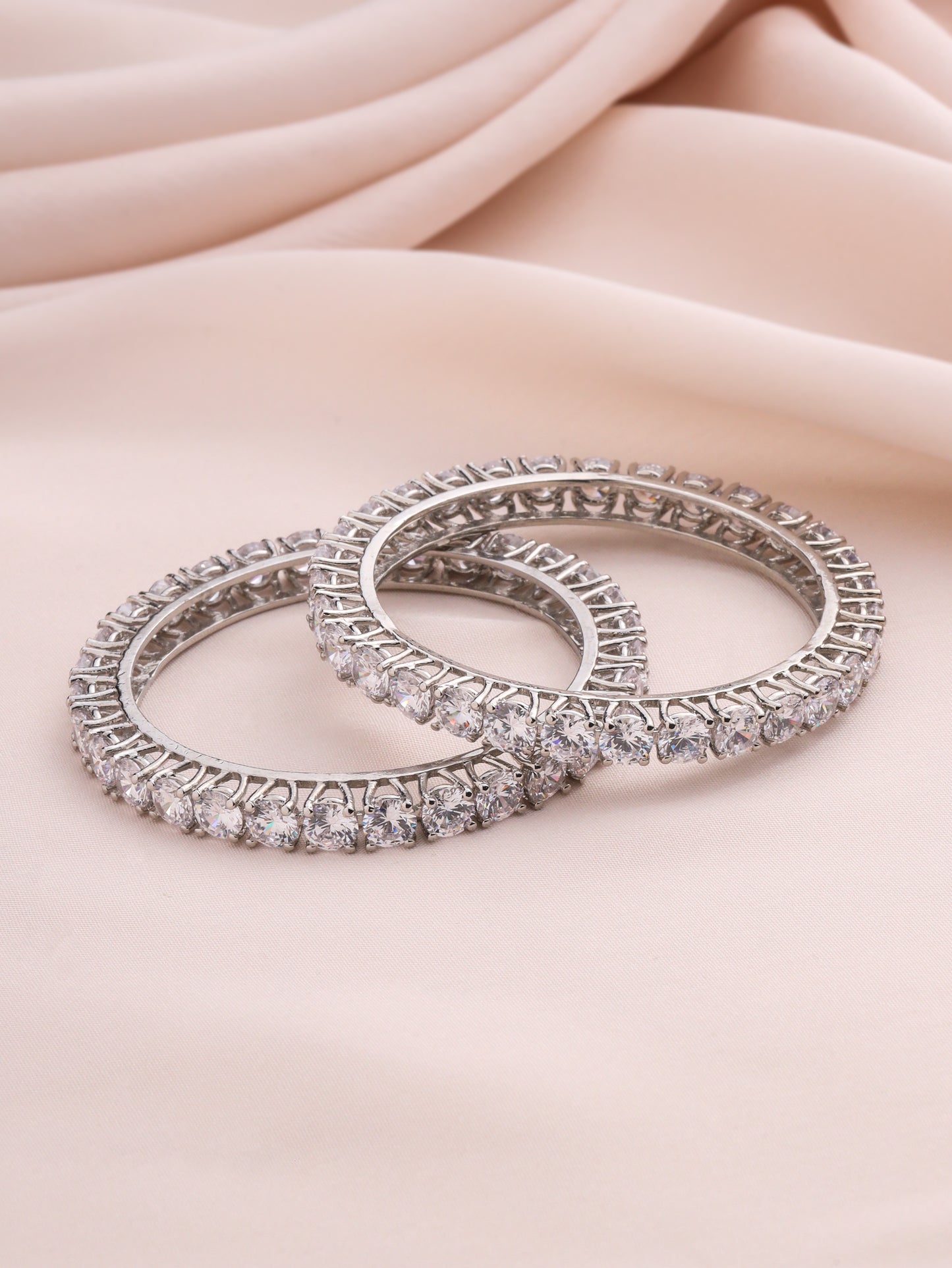 CLASSIC SOLITAIRE BANGLES (PAIR)
