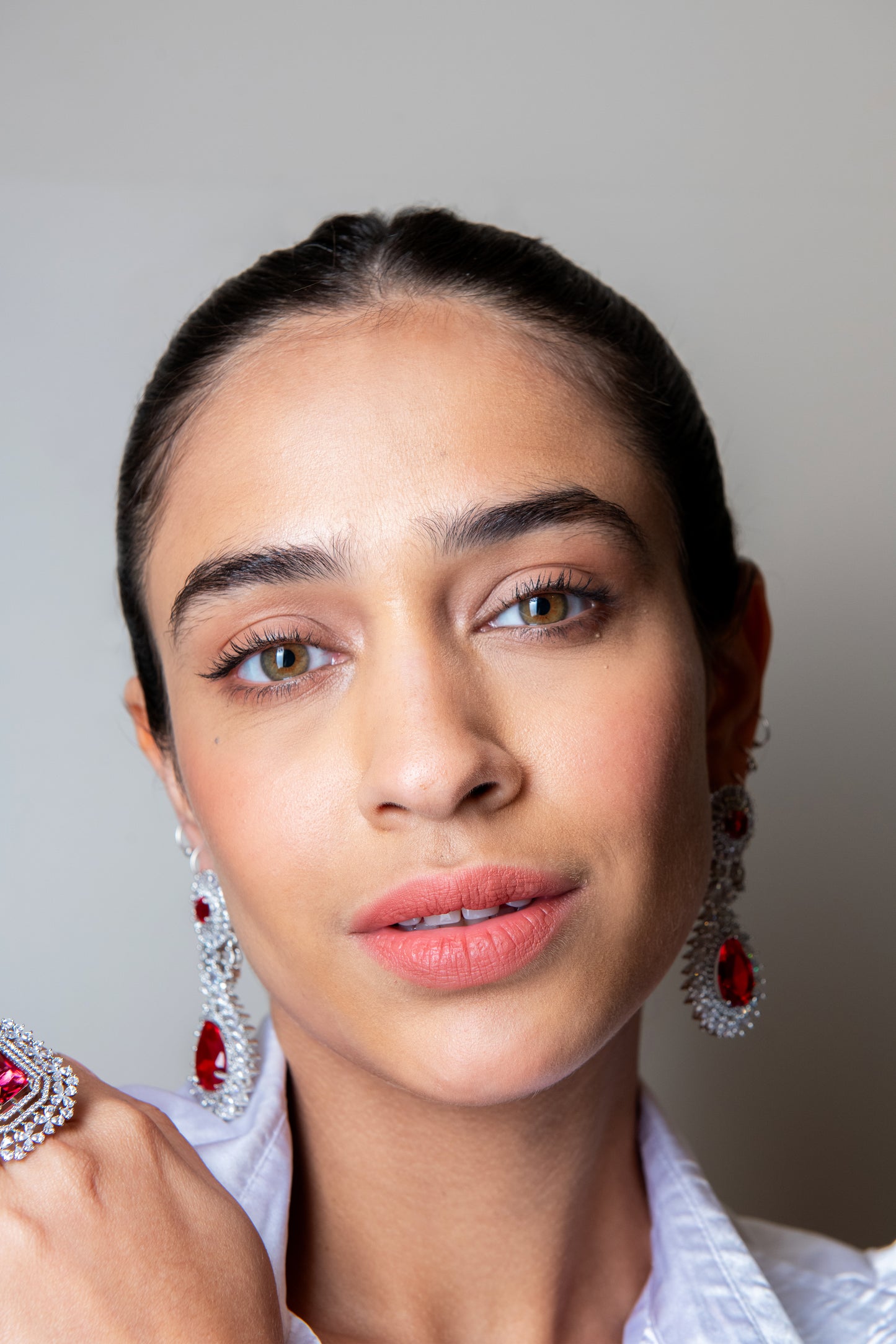 RUBY RED EARRINGS
