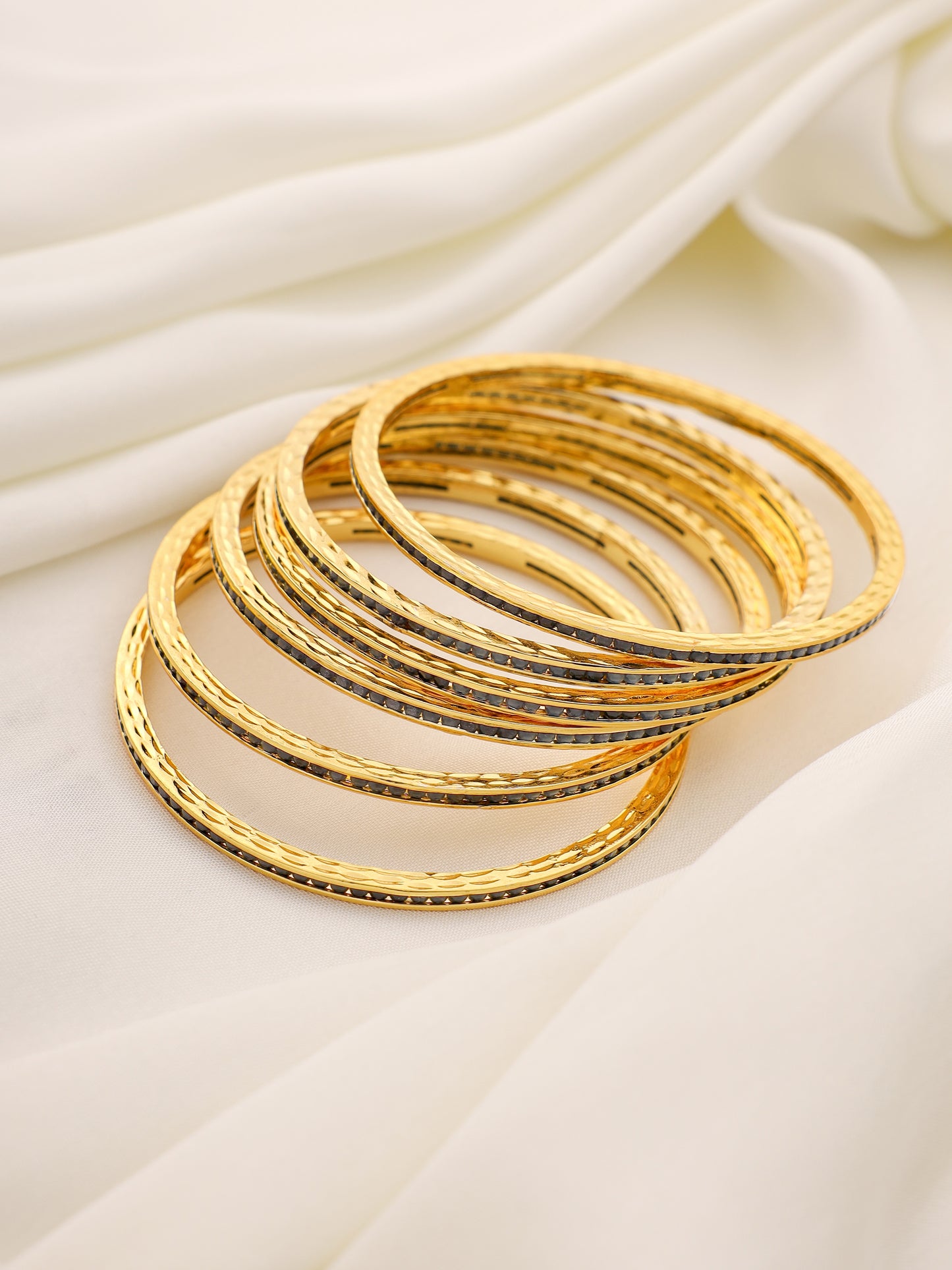 RIVIERA BLUE BANGLES (SET OF 6)