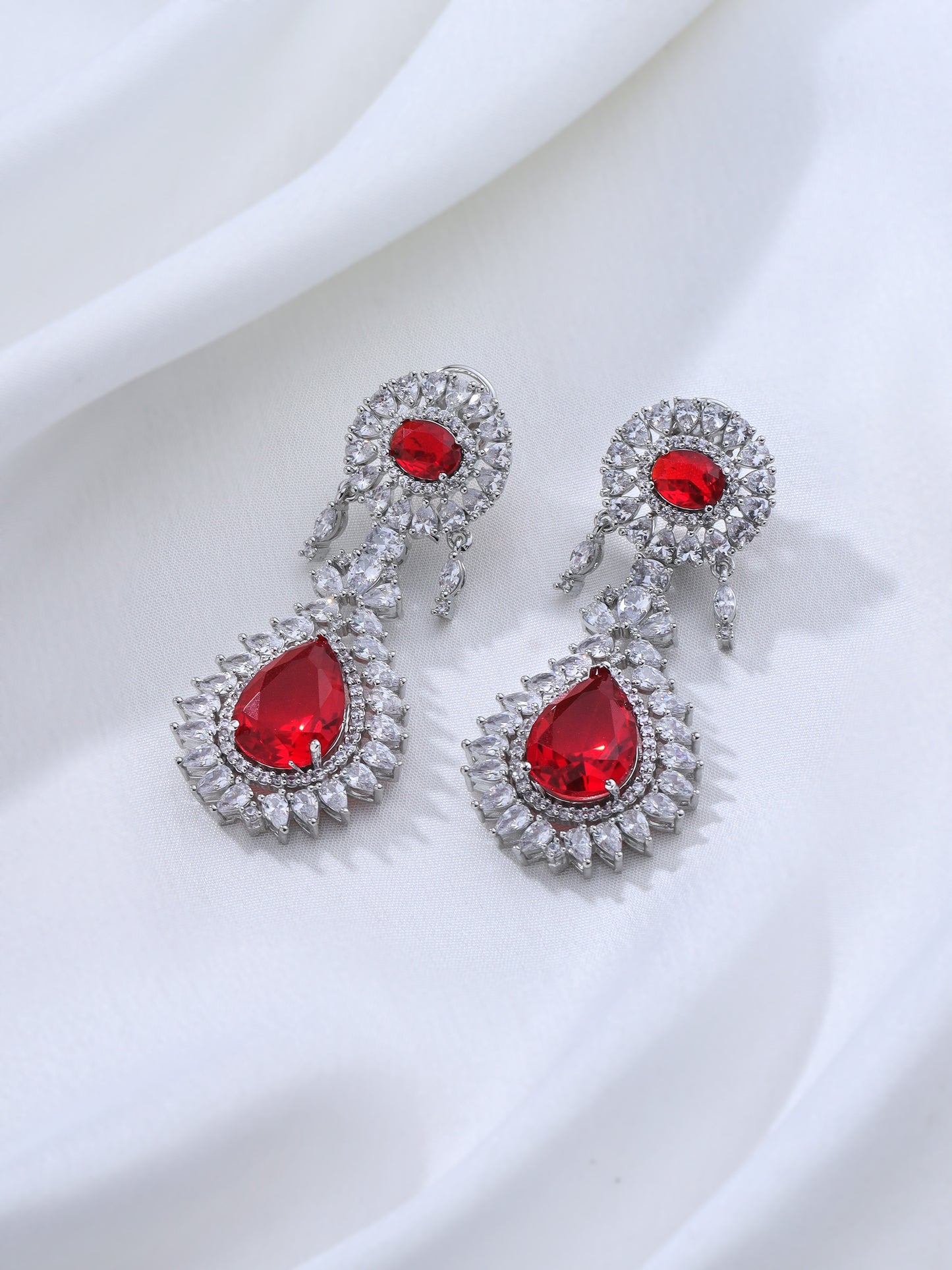 RUBY RED EARRINGS