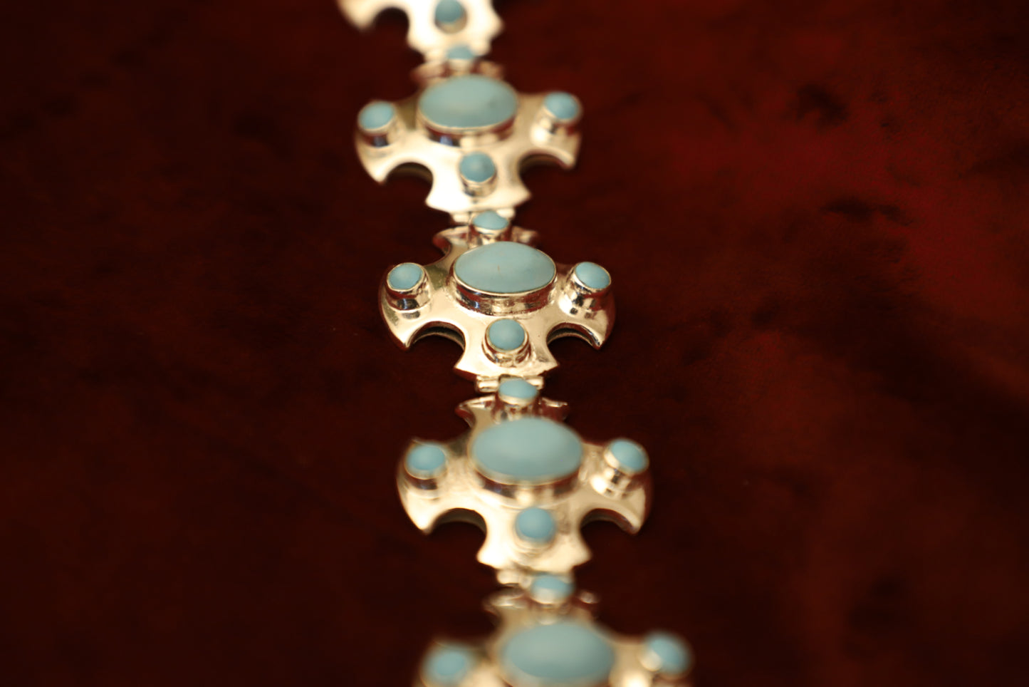 PURE SILVER COLLECTION AND SEMI PRECIOUS NATURAL PHIROZA STONE BRACELET