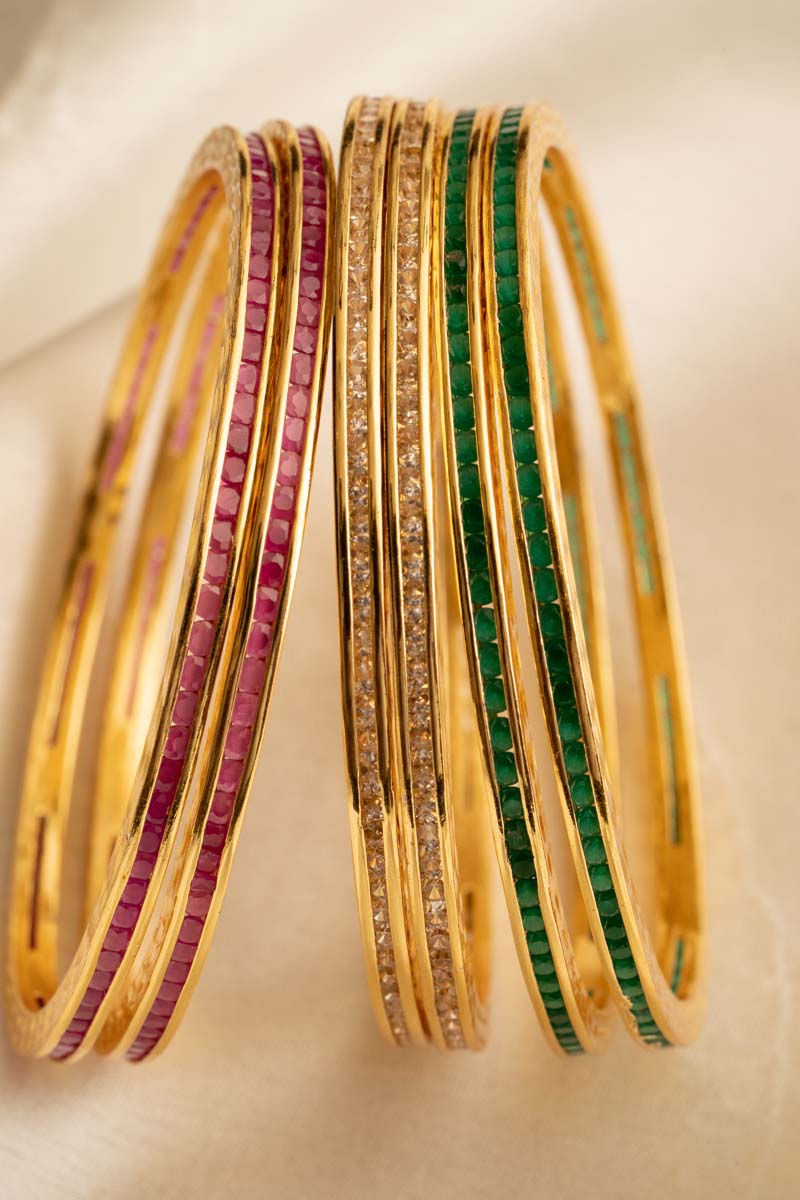 TIMELESS TRIO BANGLES (SET OF 6)