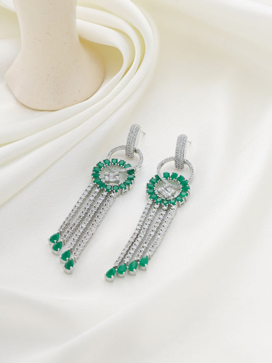 DAINTY EMERALD EARRINGS