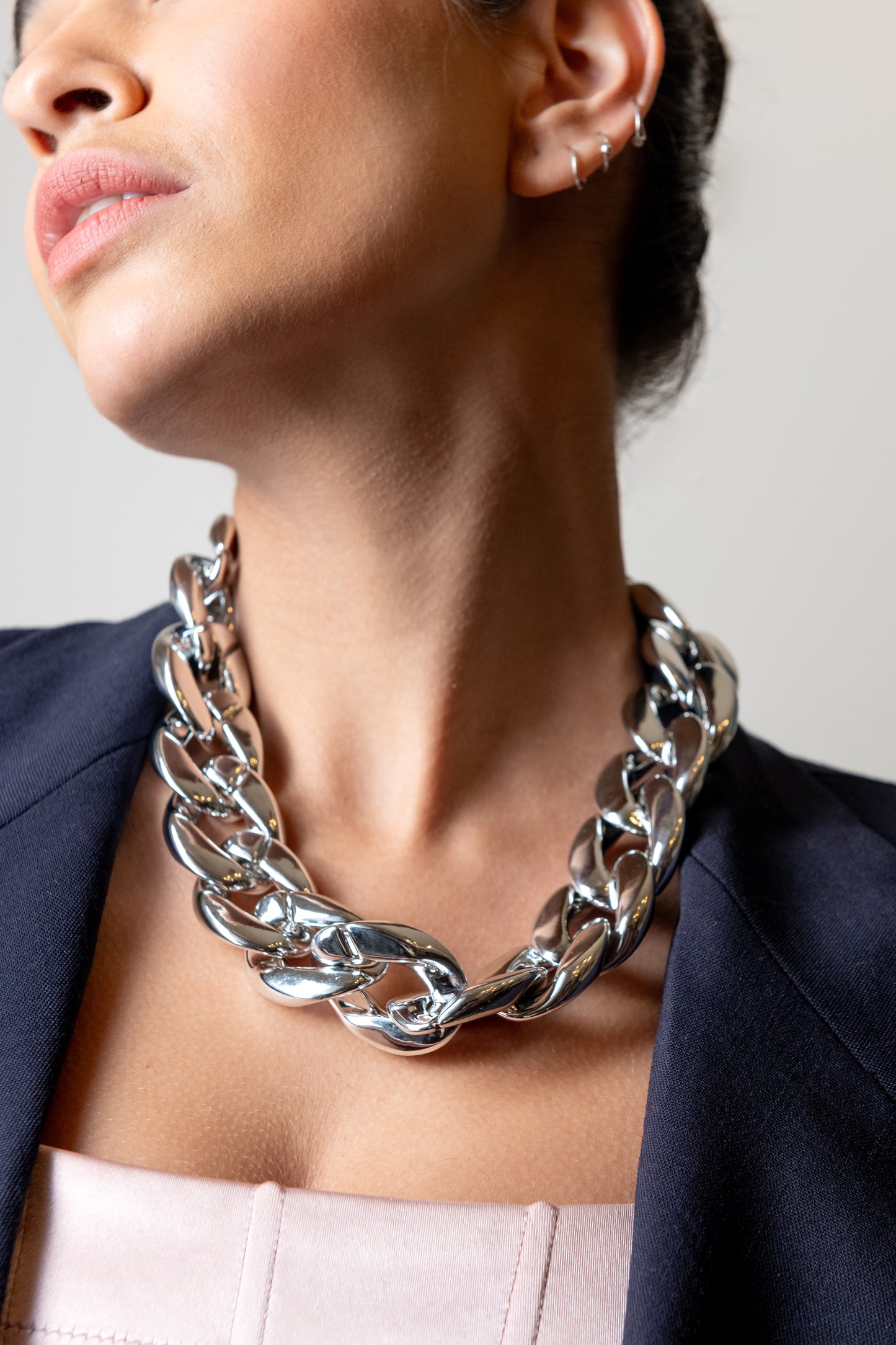 RETRO THICK CUBAN NECKLACE SILVER