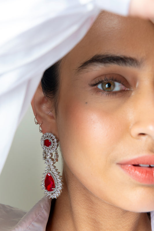 RUBY RED EARRINGS