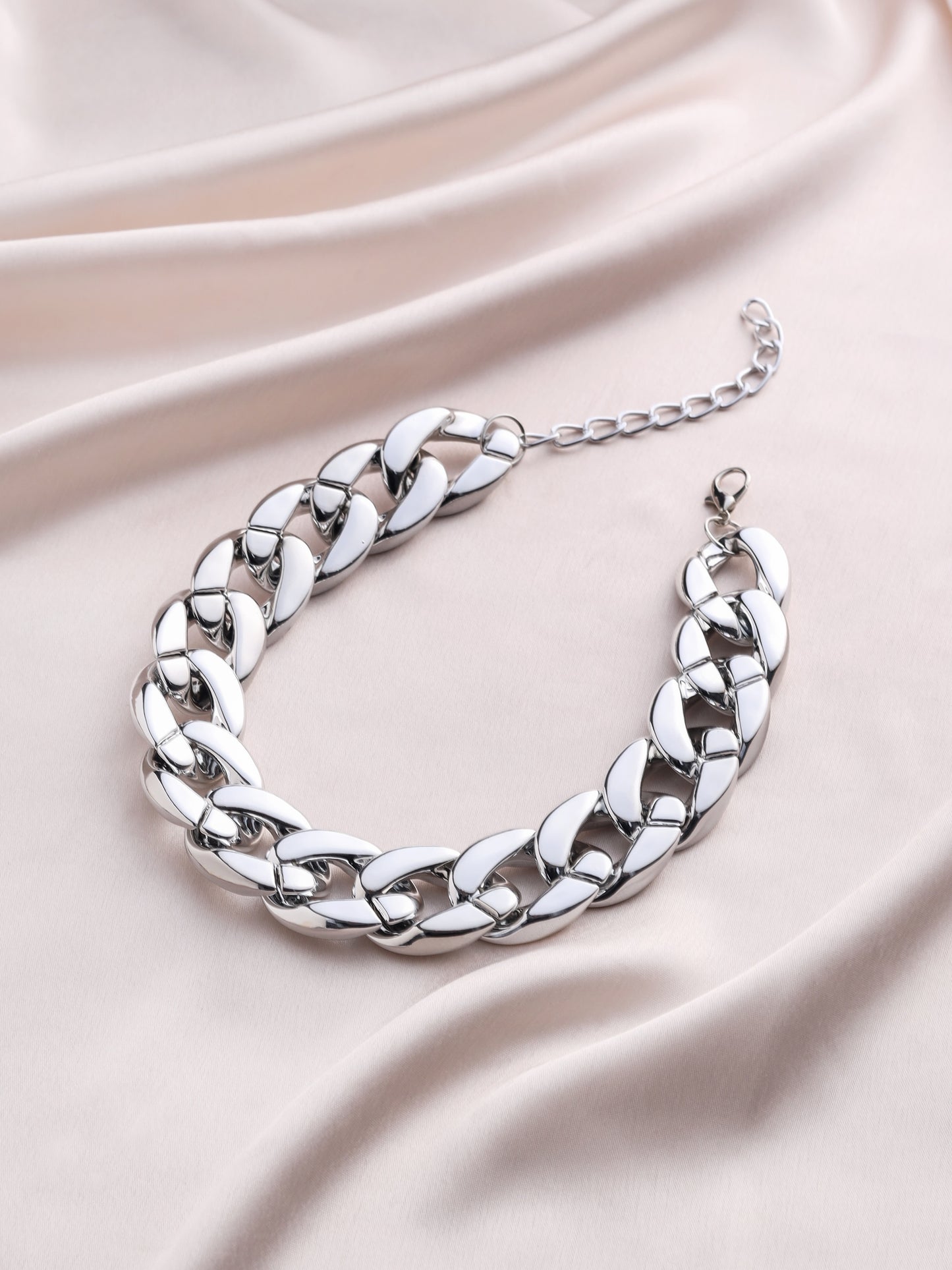 RETRO THICK CUBAN NECKLACE SILVER