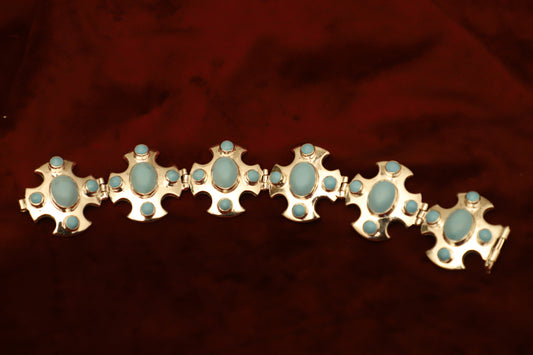 PURE SILVER COLLECTION AND SEMI PRECIOUS NATURAL PHIROZA STONE BRACELET
