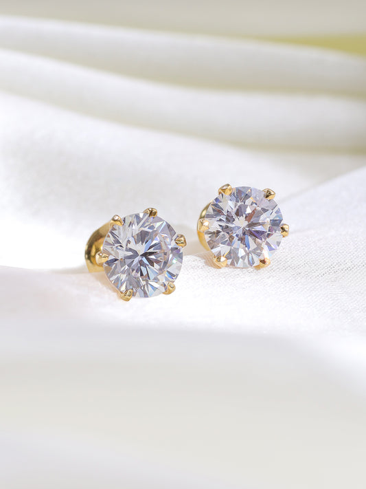 CLASSIC GOLD SOLITAIRE STUDS