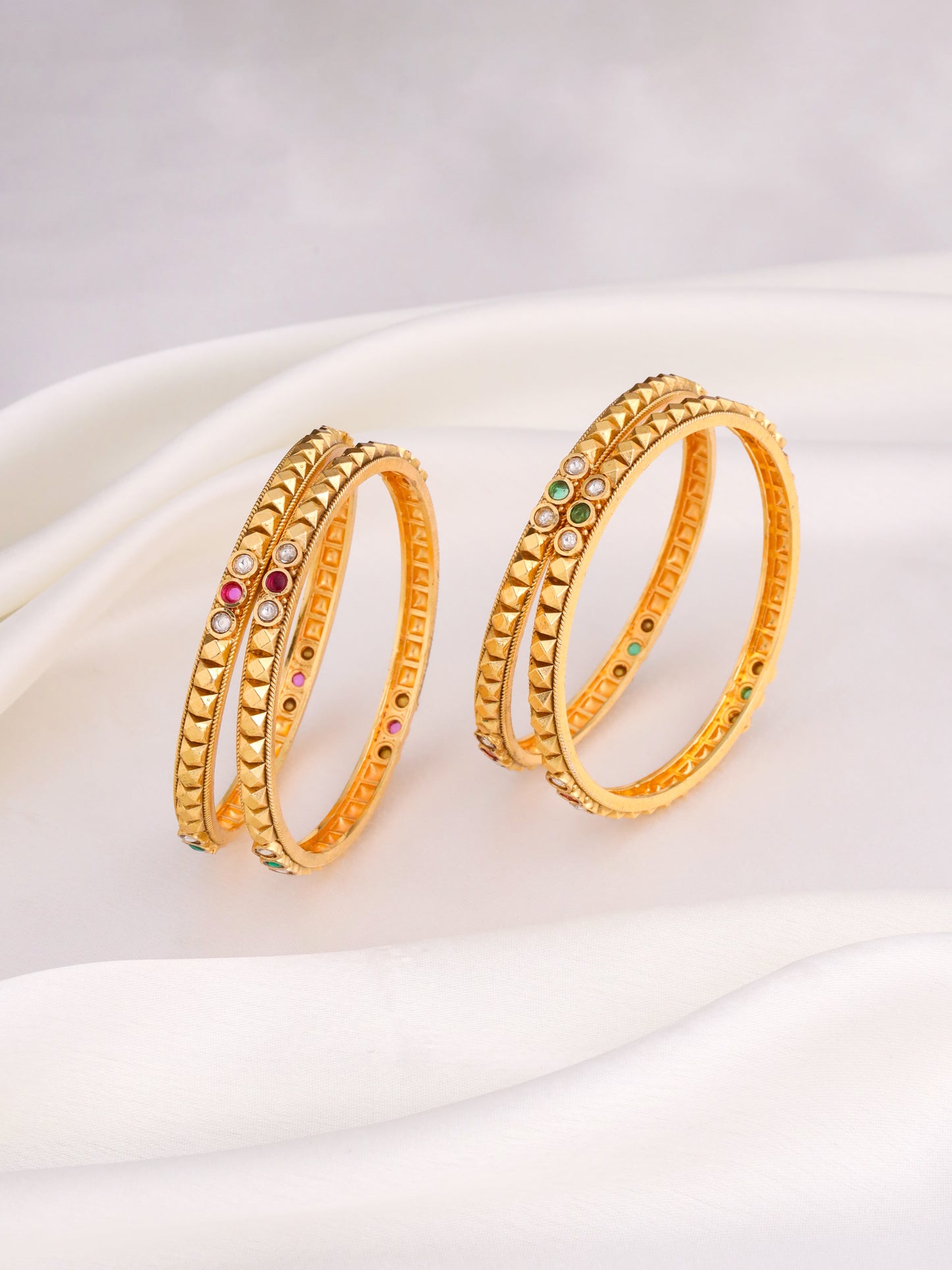 MULTI GOLD BANGLES (SET OF 4)