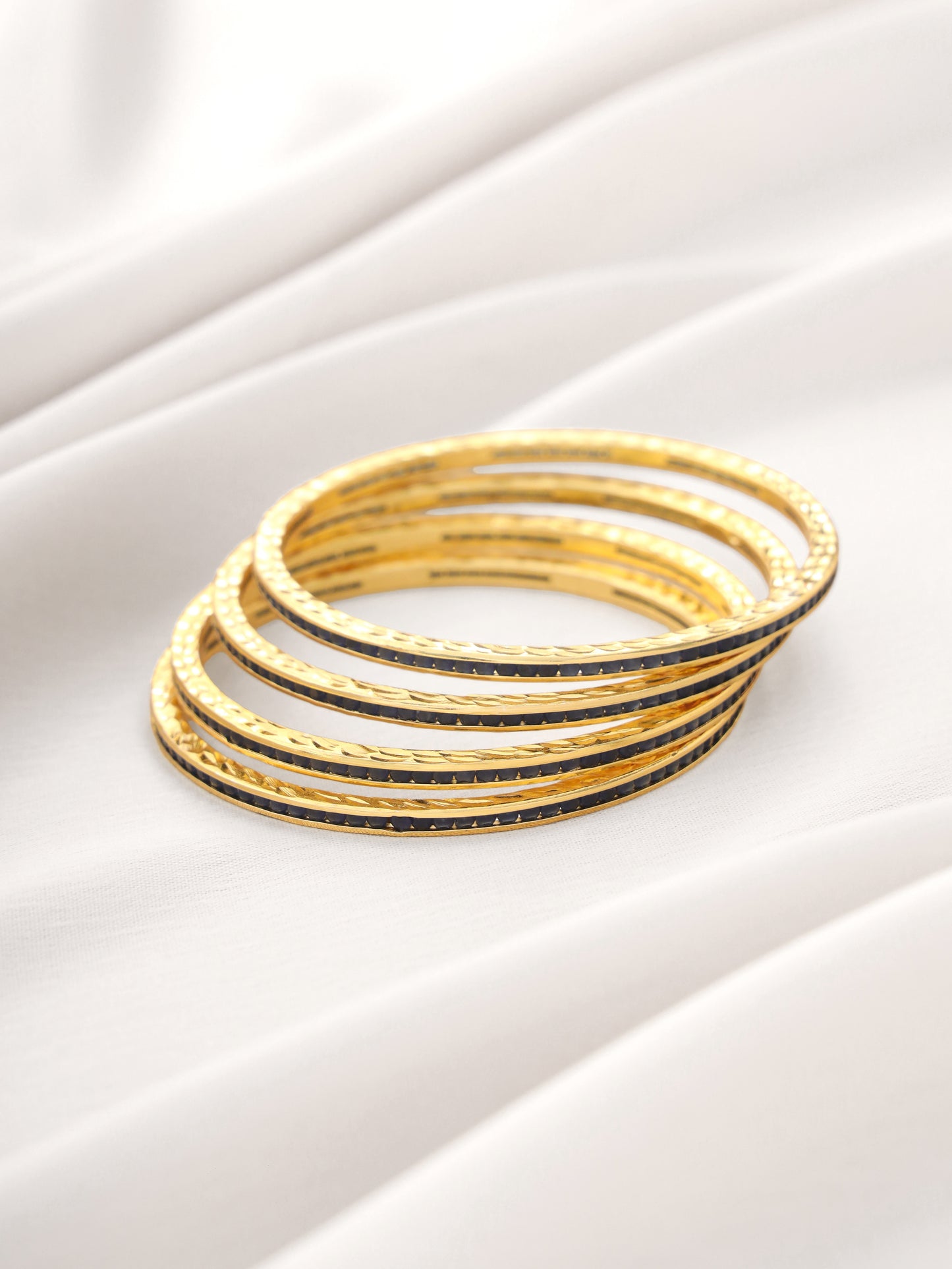 RIVIERA BLUE BANGLES (SET OF 4)